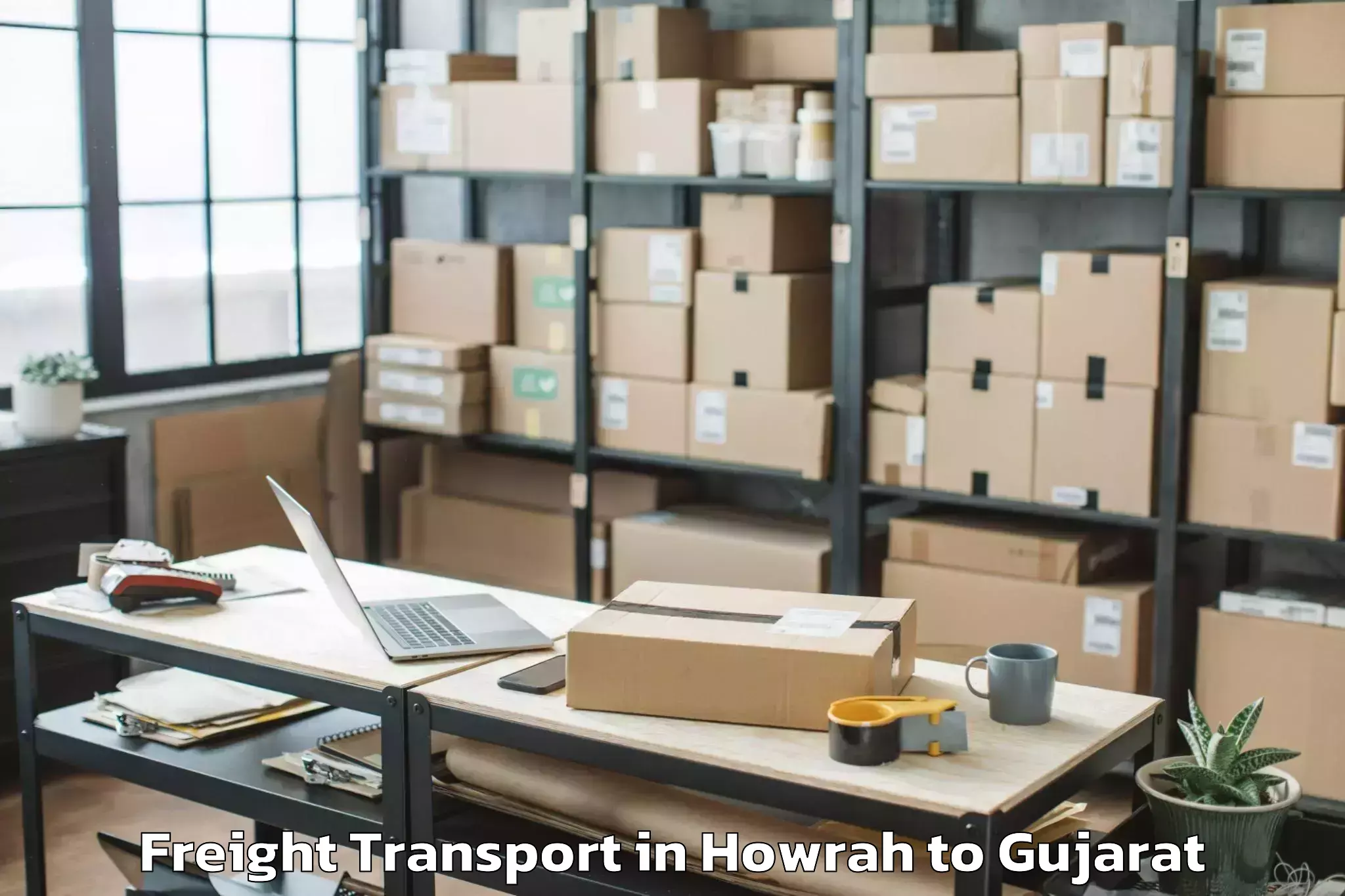 Affordable Howrah to Kherva Freight Transport